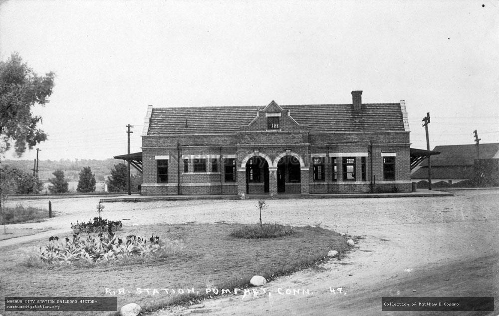 Postcard: Railroad Station, Pomfret, Connecticut